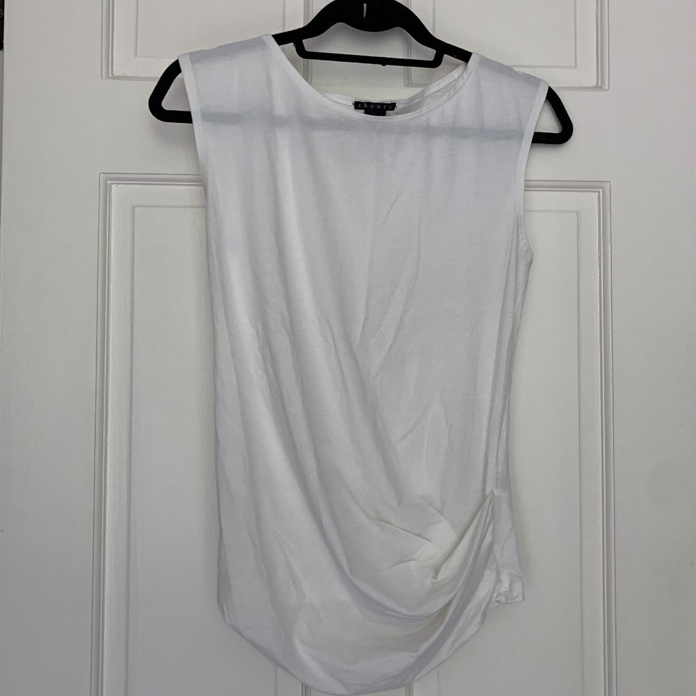 Theory - White Cinched T-shirt -  NWOT